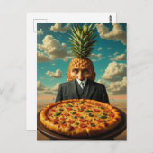 Surreal Pineapple Pizza Man ポストカード (正面/裏面)