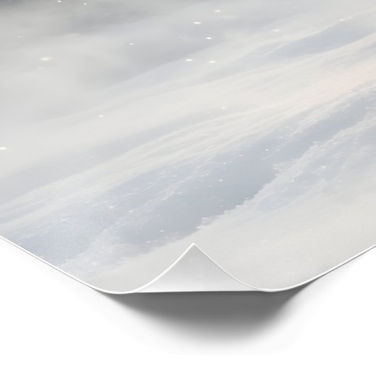 Surreal Pink Antler Reindeer ポスター (コーナー)