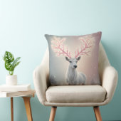 Surreal Pink Antler Reindeer Pillow クッション (椅子)