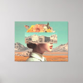 Surreal Portrait with Architectural Landscape キャンバスプリント (正面)