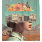 Surreal Portrait with Architectural Landscape シャワーカーテン (正面)