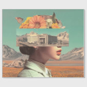 Surreal Portrait with Architectural Landscape ラッピングペーパー (フラット)