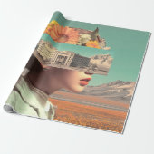 Surreal Portrait with Architectural Landscape ラッピングペーパー (アンロールド)