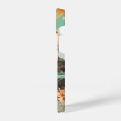 Surreal Portrait With Goldfish Flowers And Ocean iPhoneケース (左側面)