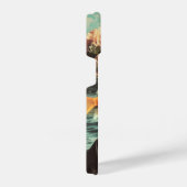 Surreal Portrait With Goldfish Flowers And Ocean iPhoneケース (右側面)