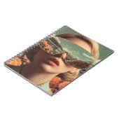 Surreal Portrait With Sunglasses Reflecting Flower ノートブック (左側)