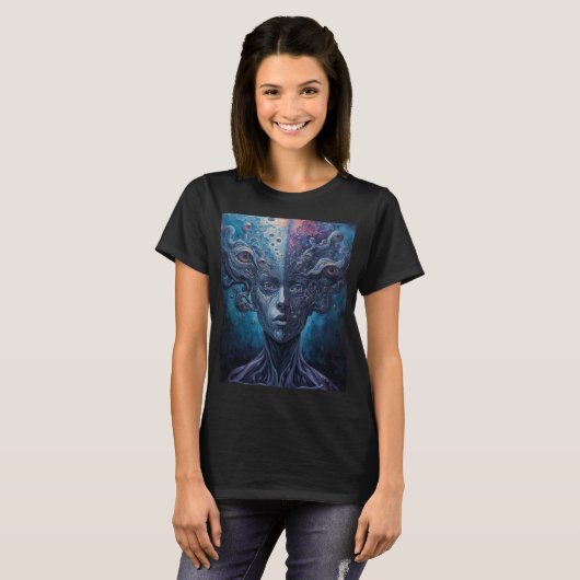 Surreal Psychedelic Multiple Eyes Split Vision Tシャツ (正面フル)