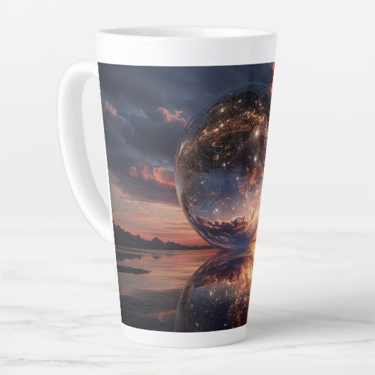 Surreal Reflective Sphere Containing Stars カフェラテマグ (左アングル)