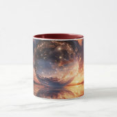 Surreal Reflective Sphere Containing Stars マグカップ (中央)