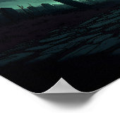 Surreal Sci-Fi Farm with Rocket Launch Illustratio ポスター (角)