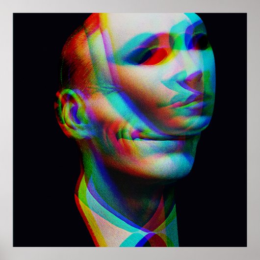 Surreal Smiling Man (Matte Print) ポスター (正面)