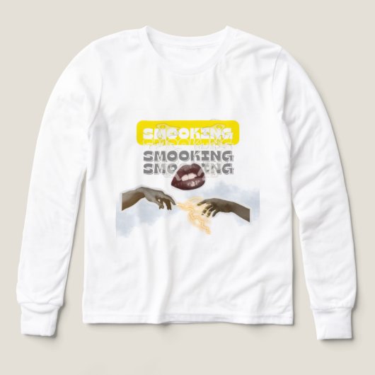 Surreal Smoking Lips and Michelangelo Hands PopArt (デザイン正面)