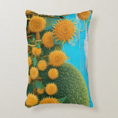 Surreal Sunflowers of Yarn アクセントクッション (正面(垂直))