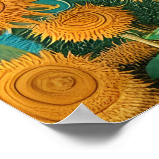 Surreal Sunflowers of Yarn ポスター (角)