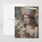 Surreal Tea Woman  ポストカード (正面/裏面)