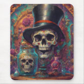 "Surreal Top Hat Skull" Art Mouse Pad マウスパッド (正面)