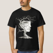 Surreal Tree Face Men's T-Shirt Tシャツ (正面)