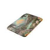 Surreal Tropical Lake With Palm Trees バスマット (アングル)