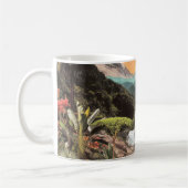 Surreal Tropical Valley With Waterfalls コーヒーマグカップ (左)