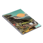 Surreal Tropical Valley With Waterfalls ノートブック (右側)