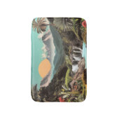 Surreal Tropical Valley With Waterfalls バスマット (正面縦)