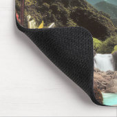 Surreal Tropical Valley With Waterfalls マウスパッド (コーナー)