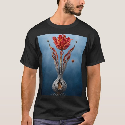 Surreal Tulip Fantasy Art T-Shirt Tシャツ (正面)