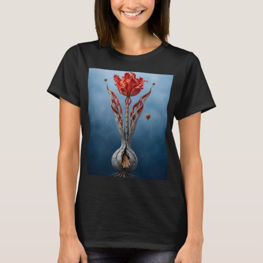 Surreal Tulip Fantasy Art T-Shirt Tシャツ (正面)