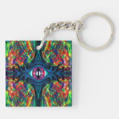 Surreal Twisted Trippy Eye Visionary Oil Painting キーホルダー (裏面)