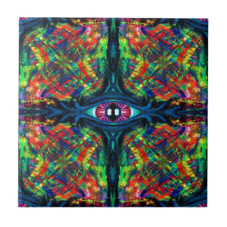 Surreal Twisted Trippy Eye Visionary Oil Painting  タイル