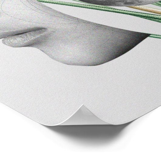 Surreal vintage crazy art  ポスター (角)