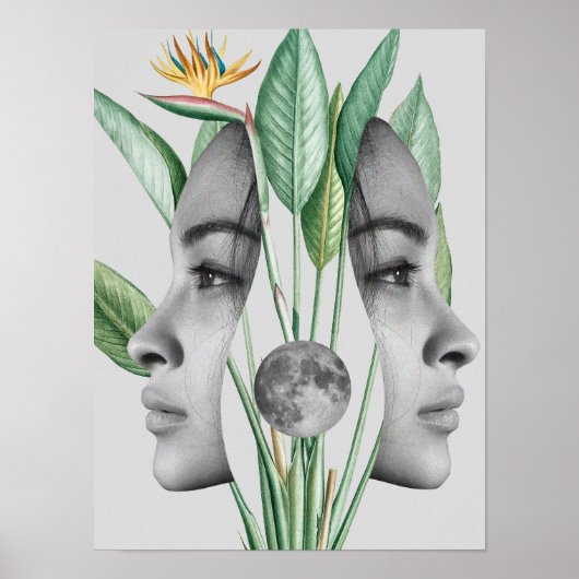 Surreal vintage crazy art ポスター (正面)