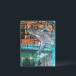 Surreal Whale of a Time Collage Art ポストカード<br><div class="desc">A surreal collage made and photographed by Angelandspot in the year 2026 with vintage images from a magazine from the 1980s era of a bar scene and a whale</div>