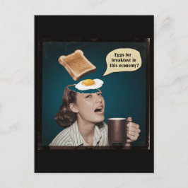Surreal Woman, Eggs for Breakfast In this economy ポストカード