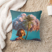 Surreal Woman with Palm Tree クッション (ブランケット)