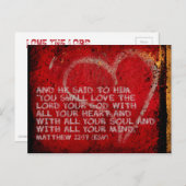 Surrendering All Matthew 22:37聖なる書物、 経典フォトアート ポストカード (正面/裏面)