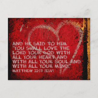 Surrendering All Matthew 22:37聖なる書物、 経典フォトアート ポストカード
