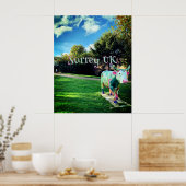 Surrey UK Cow Artポスター ポスター (キッチン)