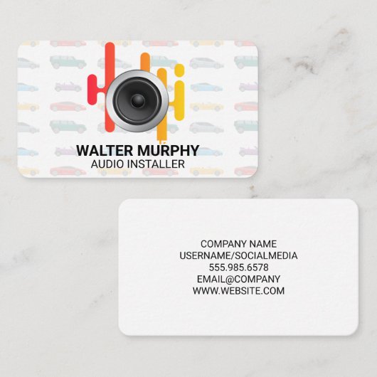 Surround Sound | Audio Speaker 名刺 (正面/裏面)
