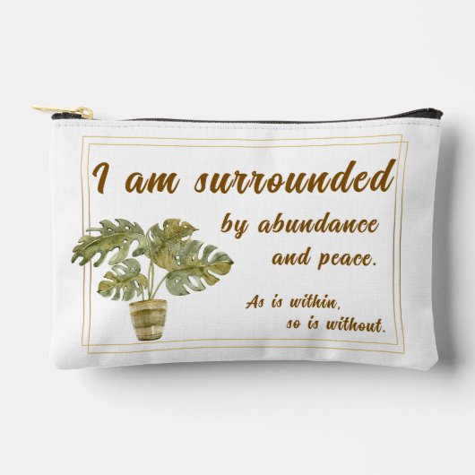 Surrounded by Abundance and Peace Canvas Bag アクセサリーポーチ (正面)