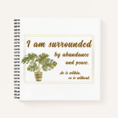 Surrounded by Abundance and Pease Spiral Journal ノートブック (正面)