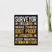 Surveyor Sarcastic Graphic Funny Surveying  カード (正面)