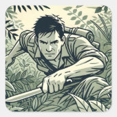Survivalist Spirit Sticker スクエアシール (正面)