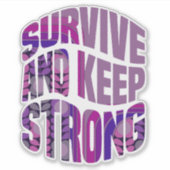 Survive And Keep Strong - Motivational Words シール (正面)