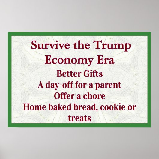 Survive Trump Economy Better Gifts ポスター (正面)