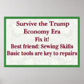Survive Trump Economy Fix It ポスター (正面)