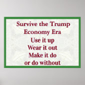Survive Trump Economy Use It Up ポスター (正面)
