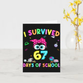 Survived 67 Days Of School Six Seven Meme Teachers カード (黄色い花)