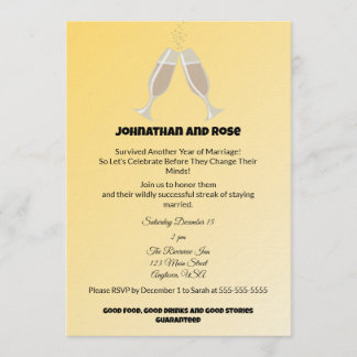 Survived another Year of Marriage 招待状