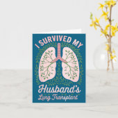 Survived Husband's Lung Transplant Design カード (黄色い花)